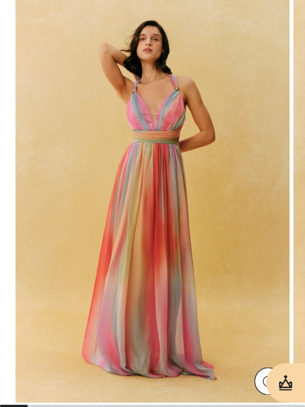 Long, multi colored dress